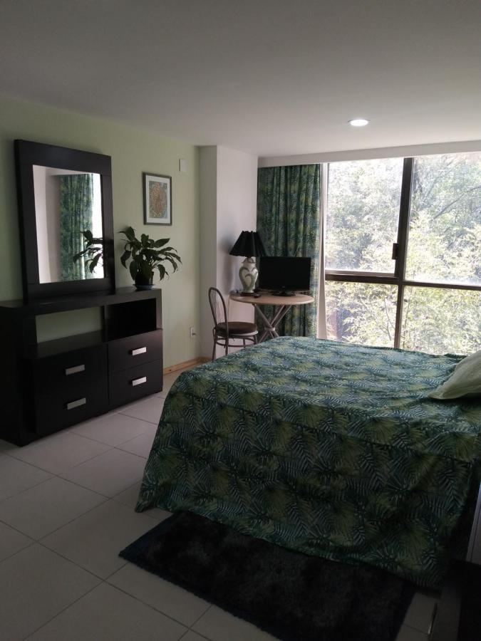 Charming Sunny Bedroom Overlooking Beautiful Amsterdam Avenue In Best Condesa Area Mexico City Exterior photo