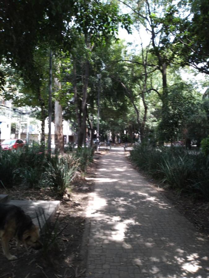 Charming Sunny Bedroom Overlooking Beautiful Amsterdam Avenue In Best Condesa Area Mexico City Exterior photo